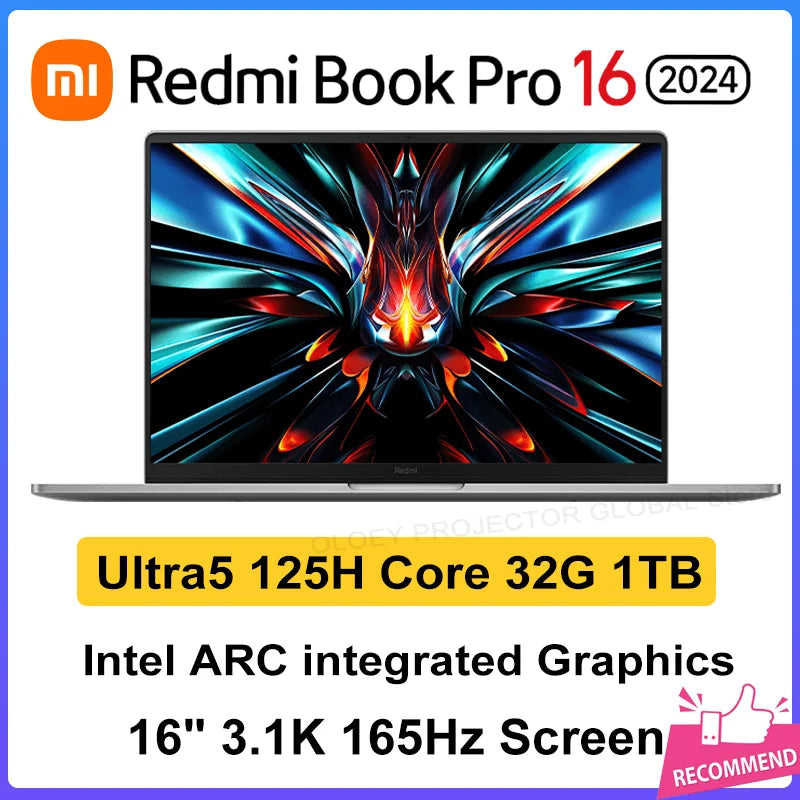 Xiaomi Redmi Book Pro 16 2024 intel Ultra 5/Ultra 7 32GB RAM 1TB SSD ARC 3K 120Hz Screen JYU4592CN/JYU4593CN - ALPENZO