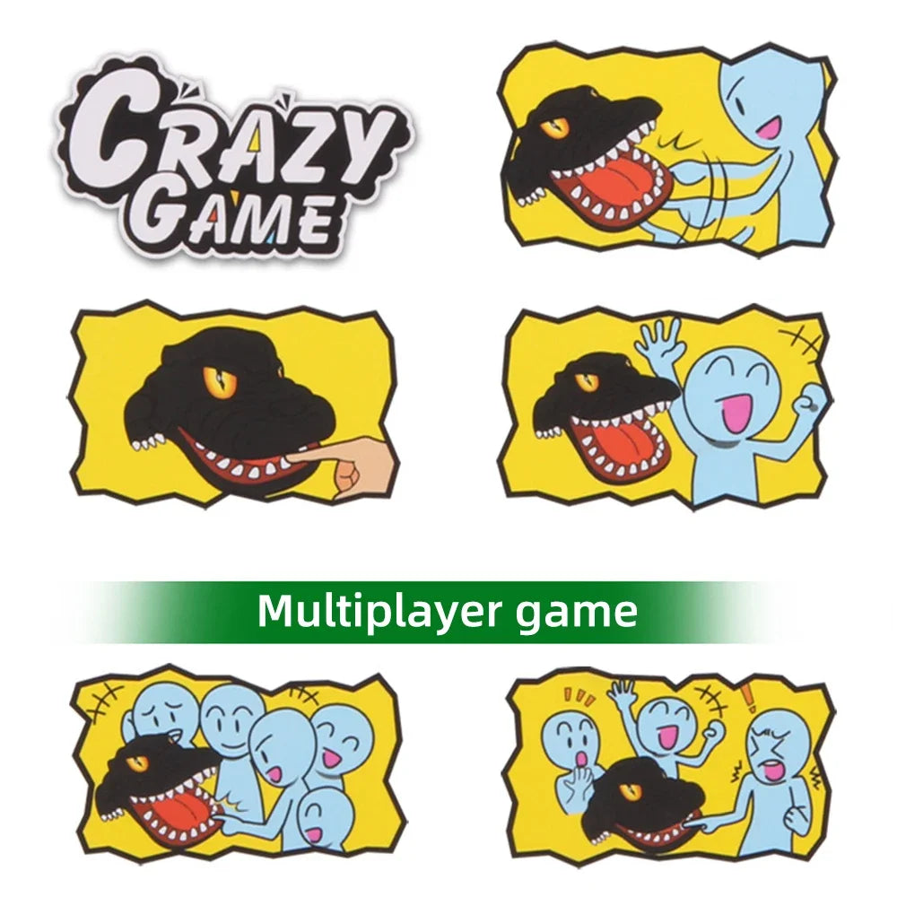 Crocodile Teeth Toys Children's Crocodile Bites Fingers Reaction Training Novelty Children's Lucky Game Trick Decompression Toy ALPENZO