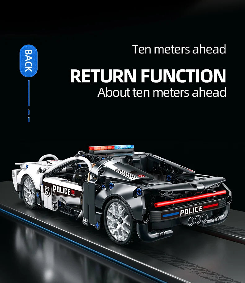 ToylinX 410pcs Police Car Building Blocks Car Early Learning Development Benefits Intelligence Assembled Toys Children's Gifts ALPENZO