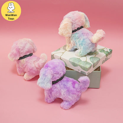 Plush Electric Puppy Simulation Pet Dog Can Walk Teddy Dog Golden Retriever Bichon Frize Dog Children Can Bark Run And Rock ALPENZO