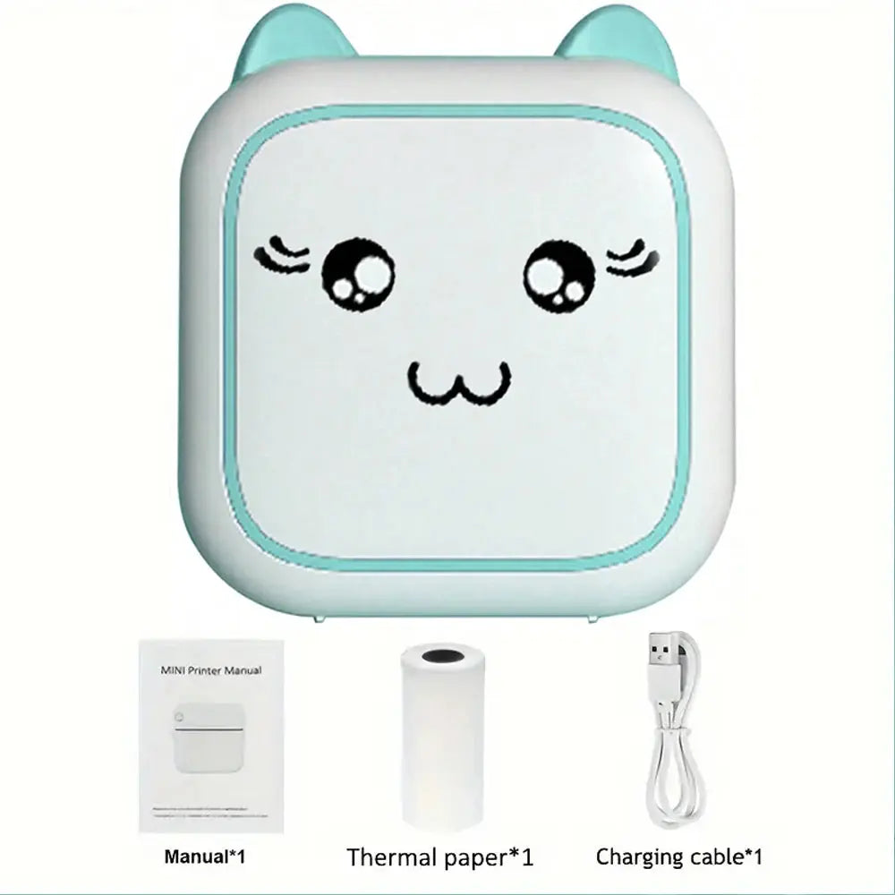 Portable Mini Printer， Wireless Photo Printer ，Ink-Free Thermal Printing For Notes Photos Memos For Android IOS - ALPENZO