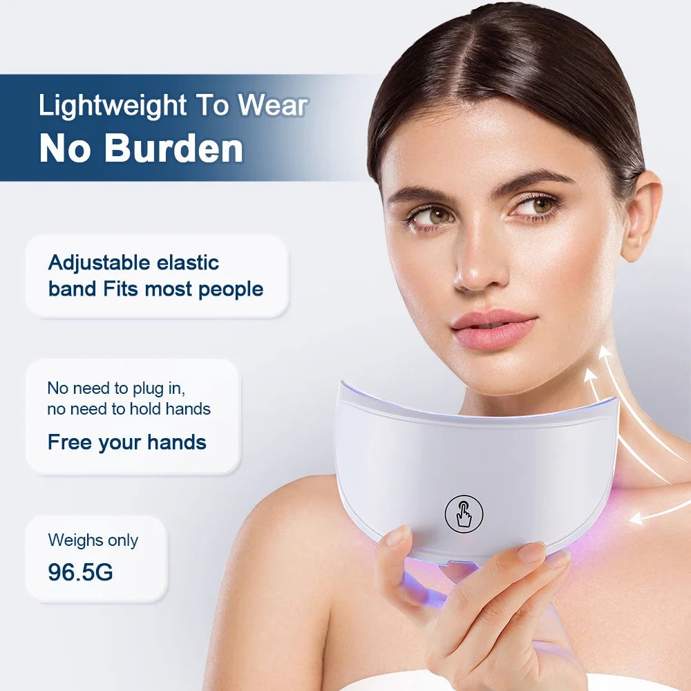 7 Colors Led Facial Mask With Neck Red Light Therapy Mask For Skin Tightening Lifting Anti-aging Bio-Light Beauty Whitening Home ALPENZO
