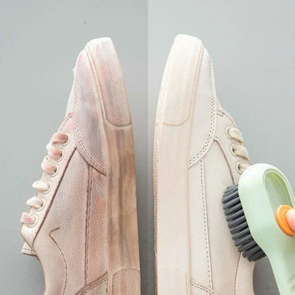 1/2pcs Shoes Brush Automatic Liquid Discharge Multifunction Press Out Shoes Cleaner Soft Bristles Clothes Brushes Cleaning Tool