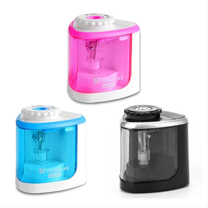 Tenwin Electric/Manual 2 in 1 Pencil Portable Sharpener Safe Student Helical Steel Blade Kids Adults Auto Pencil Sharpener 8005 ALPENZO