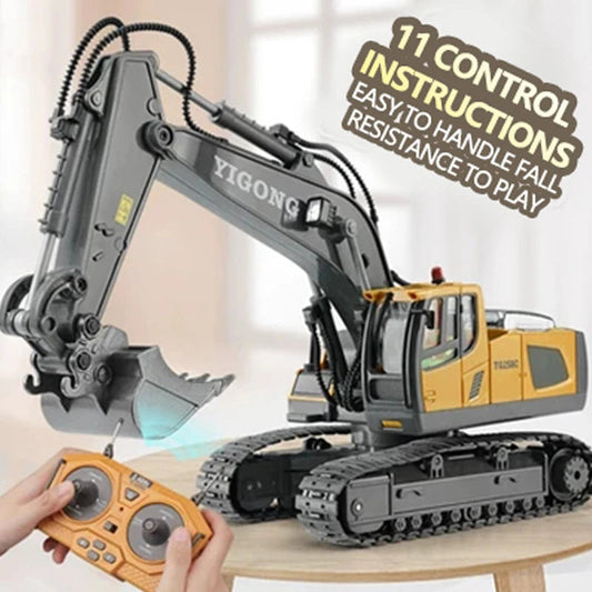 RC Excavator Dumper Car 2.4G Remote Control Engineering Vehicle Crawler Truck Bulldozer Toys for Boys Kids Christmas Gifts ALPENZO