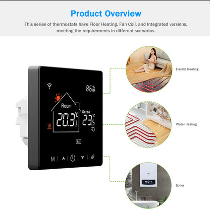 Tuya Smart Home Wifi Room Thermostat For Underfloor Heating Smart Thermostat for Gas Boiler 220V Temperature Controller Alexa - ALPENZO