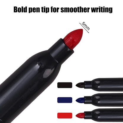 Permanent Marker Pen Drawing Markers Black Blue Red Waterproof Ink Sketch Pens Stationery Art School Supplies For Glass Metal ALPENZO