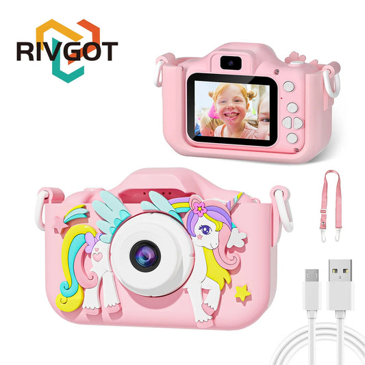 Kdis Camera Toys 1080P HD 2inch Screen Cat Mini Digital Camera for Girls Boys Children Chirtmas Birthday Gift Toys ALPENZO