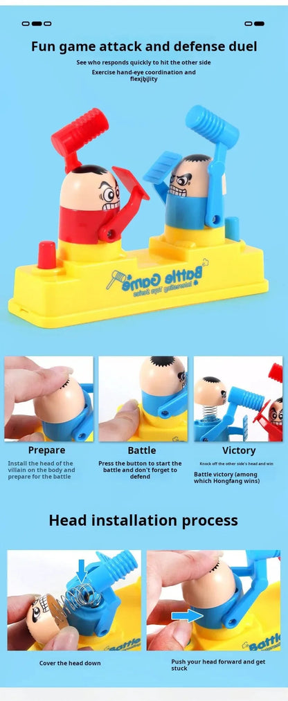 Mini Children's Head Knocking Little Man Fighting Red and Blue Attack and Defense Twin Parent Child Finger Fighting Game Machine ALPENZO