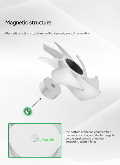 TEUCER JM-1 Computer Case Fan ARGB Mirror Cycle Light Effect 120mm 4Pin PWM PC Cooling Fan Low Noise Water Cooling Ventilador - ALPENZO