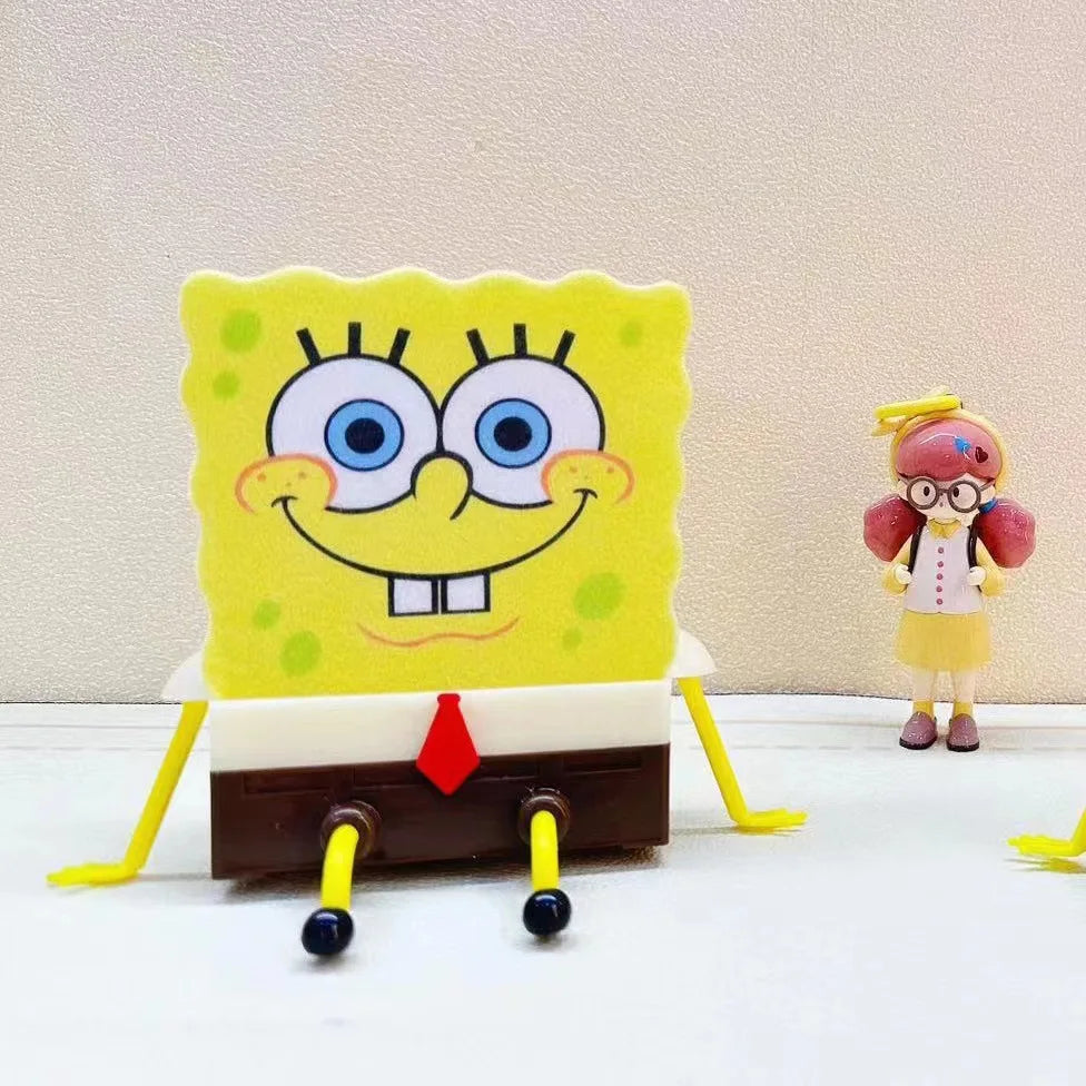 Spongebob Squarepants Dish Washing Brush Sponge Kitchen Supplies Drain Rack Cleaning Dishes Brushes Reusable Scrub Scouring Pad ALPENZO