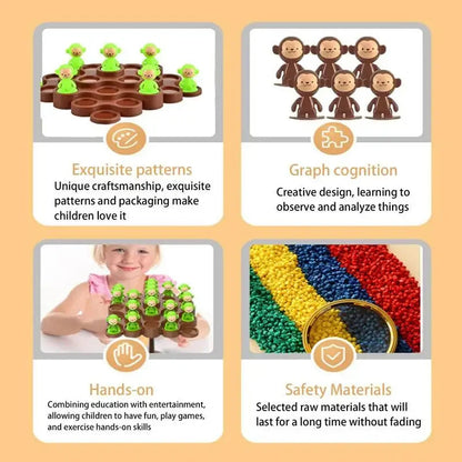 Creative Balancing Tree Toy Digital Monkey Balance Scale Educational Number Board Game Kids Learning Toys Montessori Math Toy ALPENZO