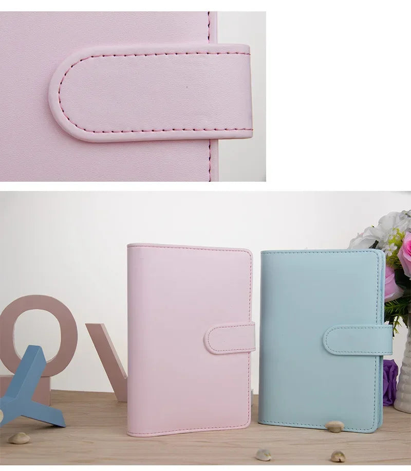 Macaroon Color A6/A5 PU Leather DIY Binder Notebook Cover Diary Agenda Planner Paper Cover School Stationery ALPENZO