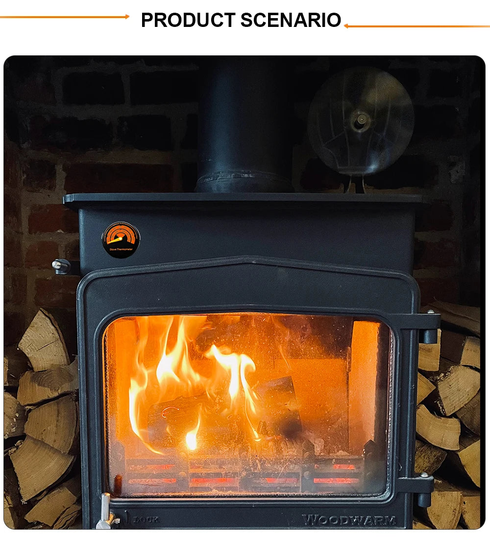 Heat Powered Stove Fan Eco Quiet Black 6 Blades Log Wood Burner Fireplace Fan Winter Warmer Home Efficient Heat Distribution - ALPENZO