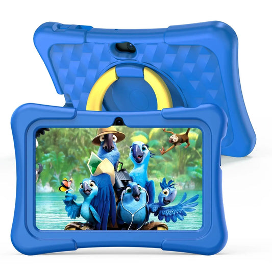 PRITOM Tablet for Kids 7 Inch Android 11 32 GB WiFi Bluetooth Dual Camera Educational Software Installed with Proof Case - ALPENZO