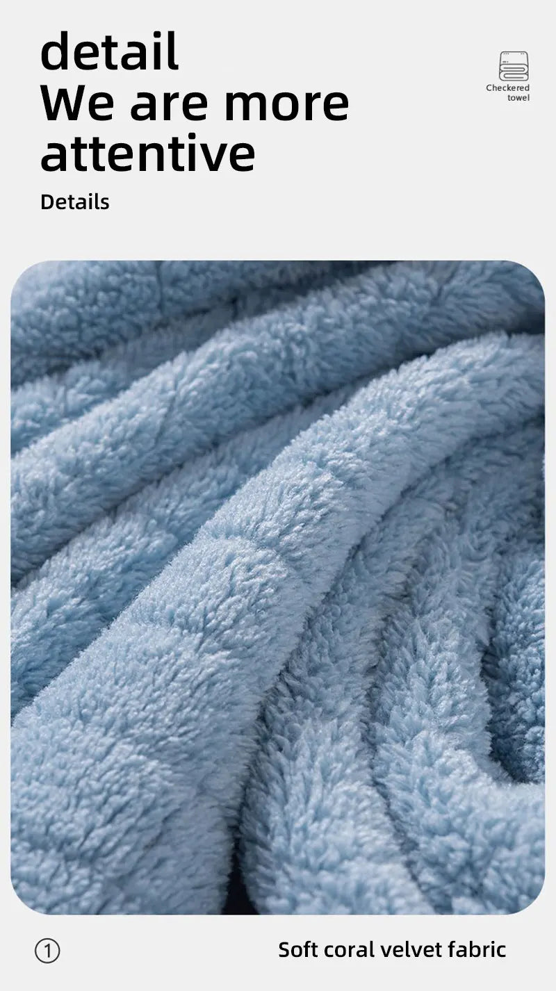 Square Spiral Bath Towel Designer Solid Color Quick Drying Water Absorbing Dry Hair Household And Daily Use Soft Square-Towels - ALPENZO