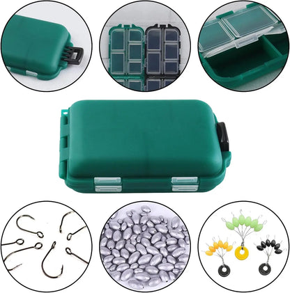 Fishing Tackle Box Portable Case Hooks Lure Baits Storage Box Containers For Storing Swivels Jigs Hooks Sinker,10 Compartments