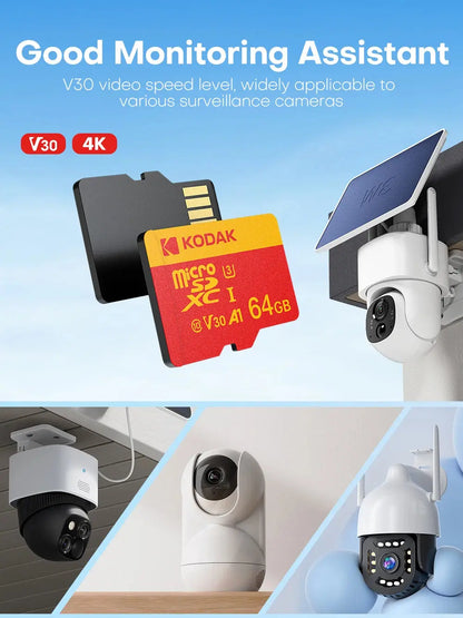 KODAK MicroSD Card Memory Card 32GB 64GB Special For Driving Recorder 128GB 4K High Speed Flash Memory TF Flash Cards for Camera - ALPENZO