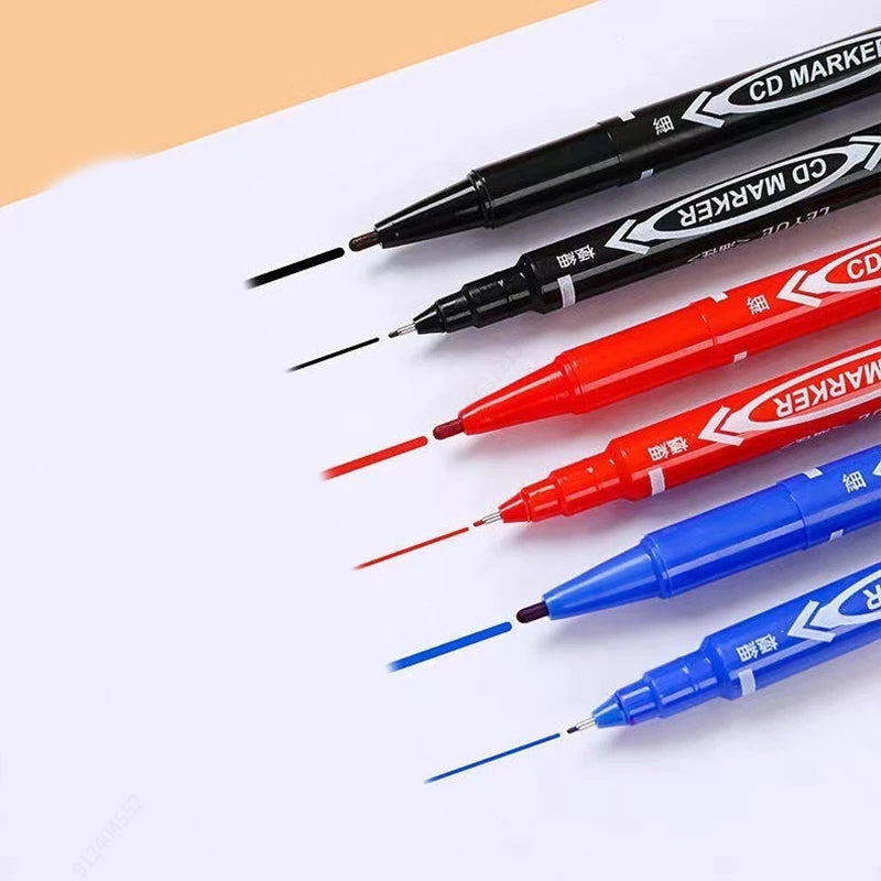 10 PCS Permanent Markers Pens Manga Waterproof Double Sided Colored Oily Ink Sketch Painting Art School Supplies Stationery ALPENZO