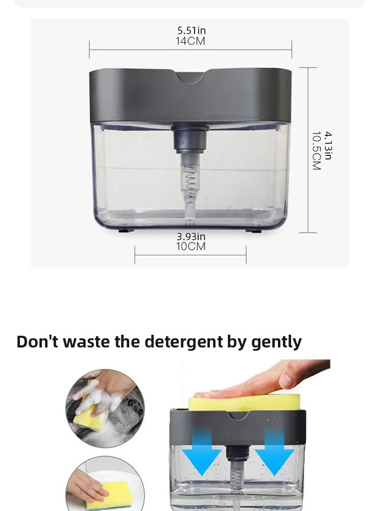 Kitchen Detergent Press Portable Soap Dispenser Pak Clean Cloth Dishwashing Pot Soap Dispenser Cleaning Tool - ALPENZO