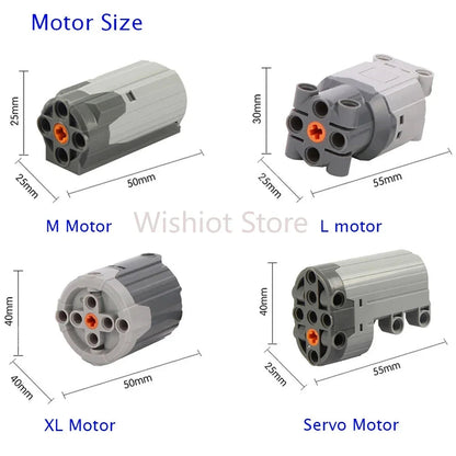 Technical MOC Power Functions Parts M L XL Servo Motor Train Buggy Motor IR Remote Compatible With Legoeds 8881 8883 5292 8886 ALPENZO