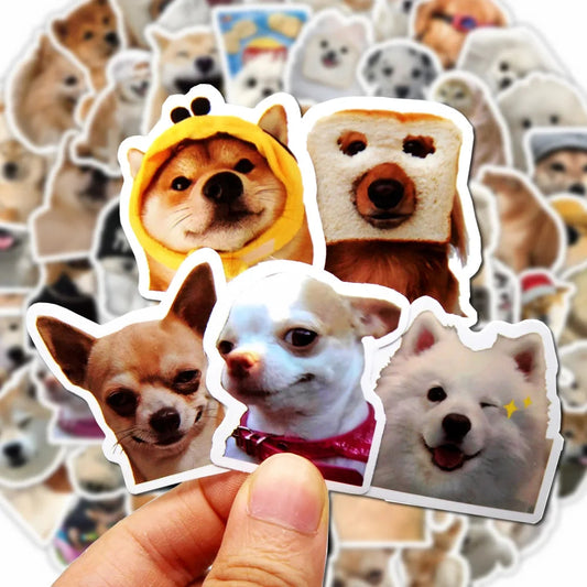 10/50/100pcs Funny Dog Stickers Cartoon Cute Decals Toy Stationery Guitar Phone Bicycle Laptop Luggage Car Graffiti Kids Sticker ALPENZO