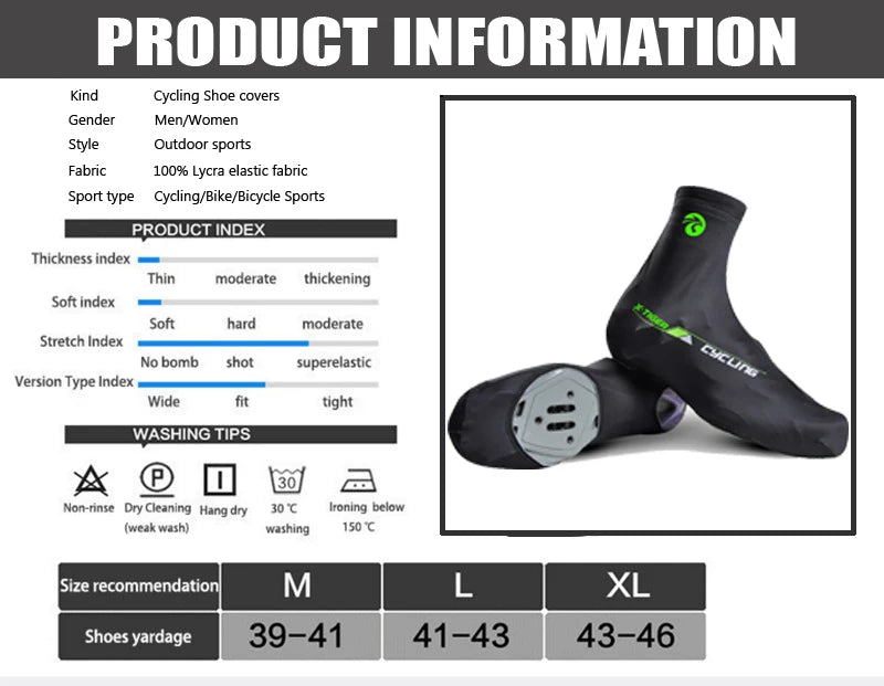 X-TIGER Cycling Shoe Cover Winter Thermal Fleece MTB Bicycle Overshoes Women Men Road Racing Bike Shoes Cover