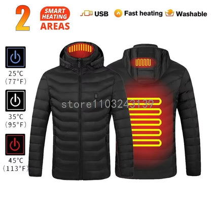 Heated Jacket 21 Areas /2 Areas Winter Men's Women's skiing Jacket USB Electric Heating Jacket Heated Vest Moto Thermal Clothes