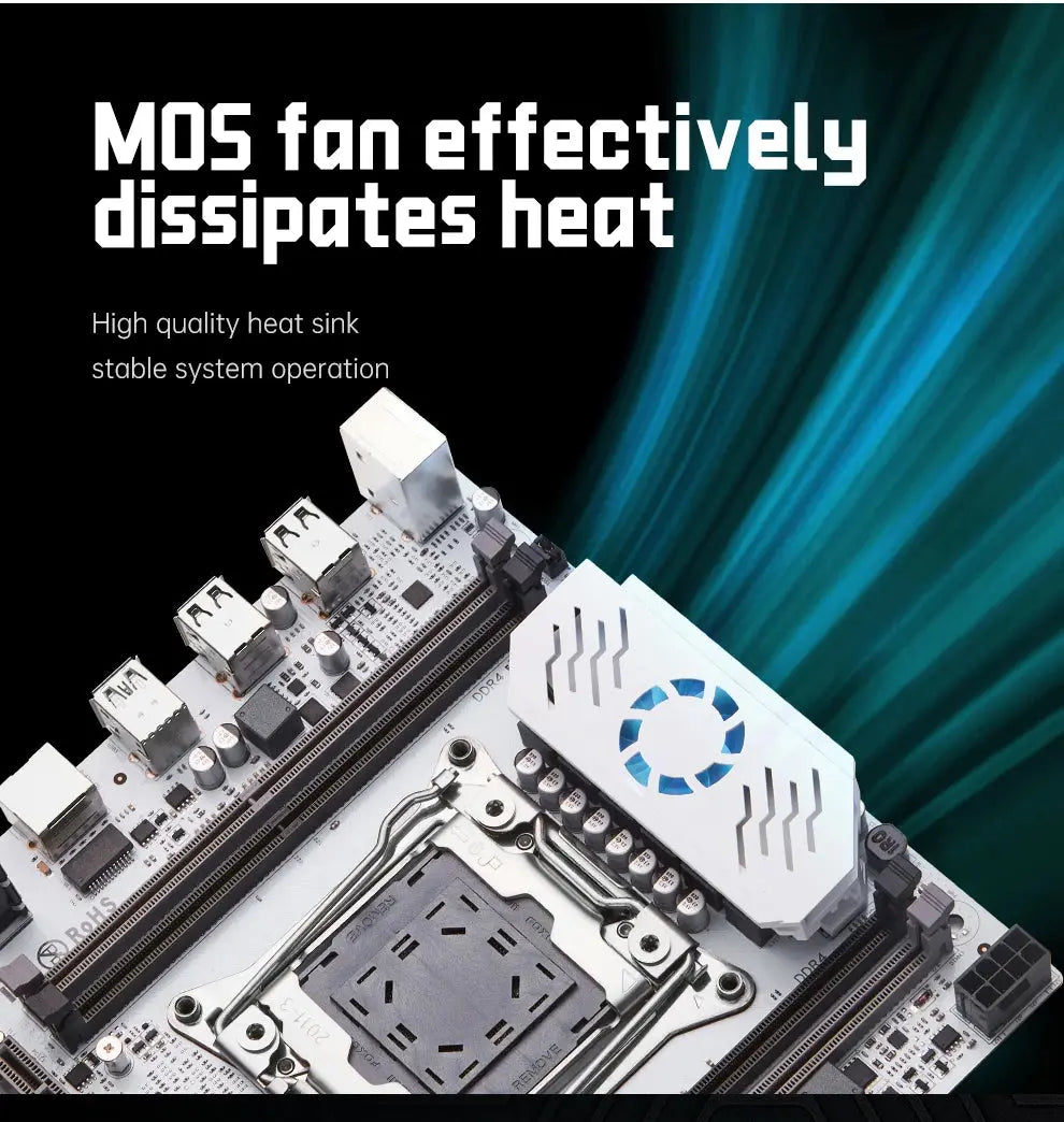 QIYIDA X99 motherboard D4 LGA 2011 3 with M.2 slot Support X99 C612chip DDR4 Memory SATA3.0 USB3.0 PCI16X - ALPENZO