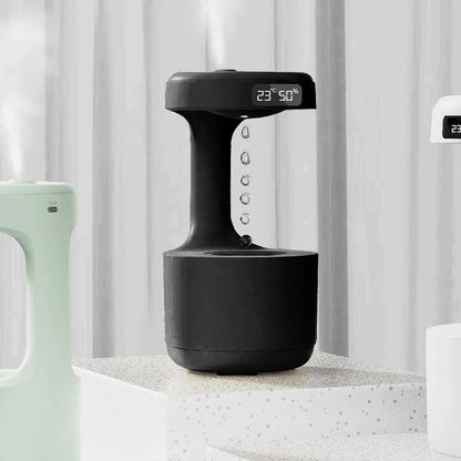 Anti-Gravity Humidifier With Clock Water Drop Backflow Aroma Diffuser Large Capacity Office Bedroom Mute Household Sprayer ALPENZO