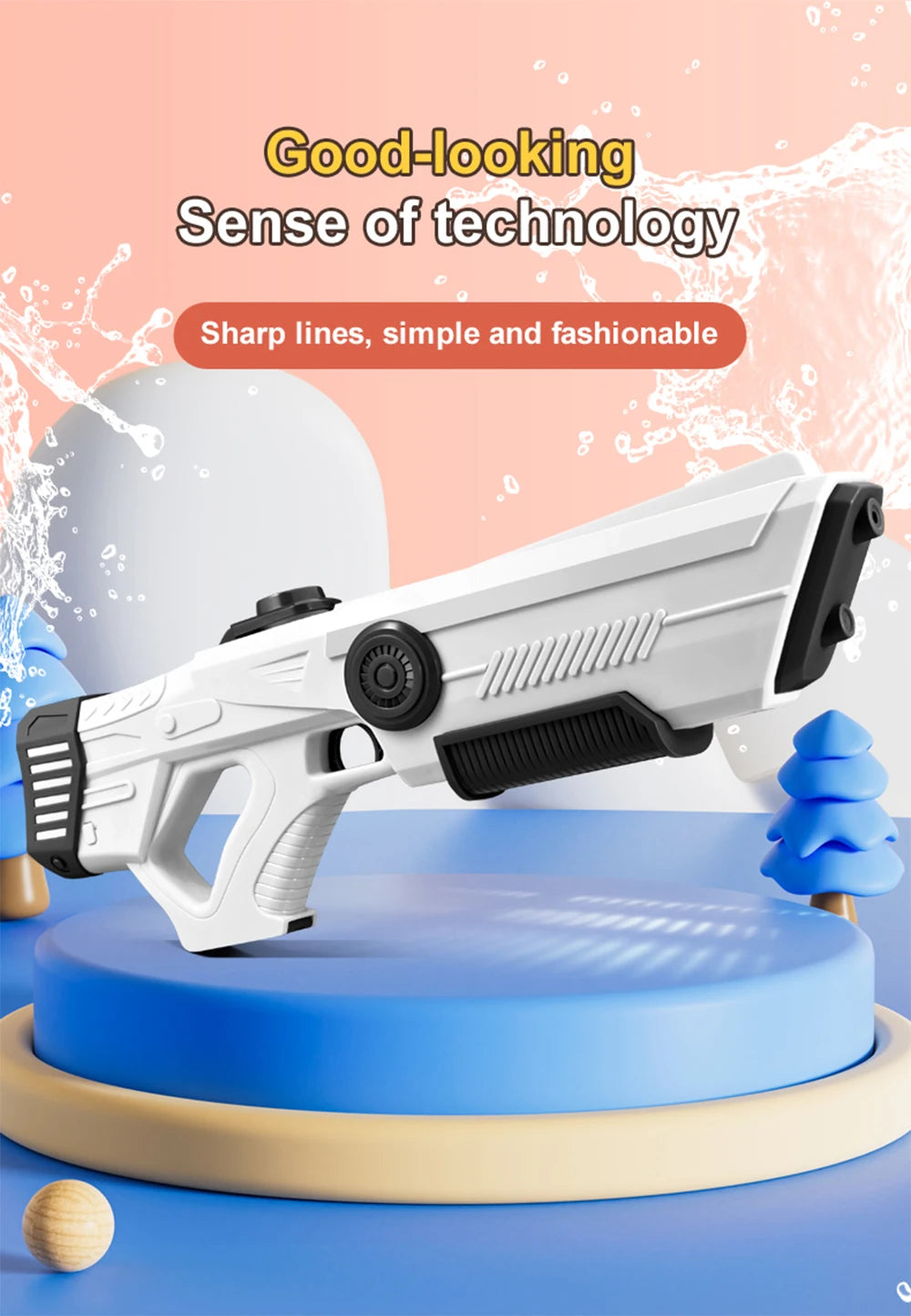 Electric Automatic Water Storage Gun Toys Portable Children Summer Beach Outdoor Fight Fantasy Spray Gun Toys Boy Kid Adult Game ALPENZO