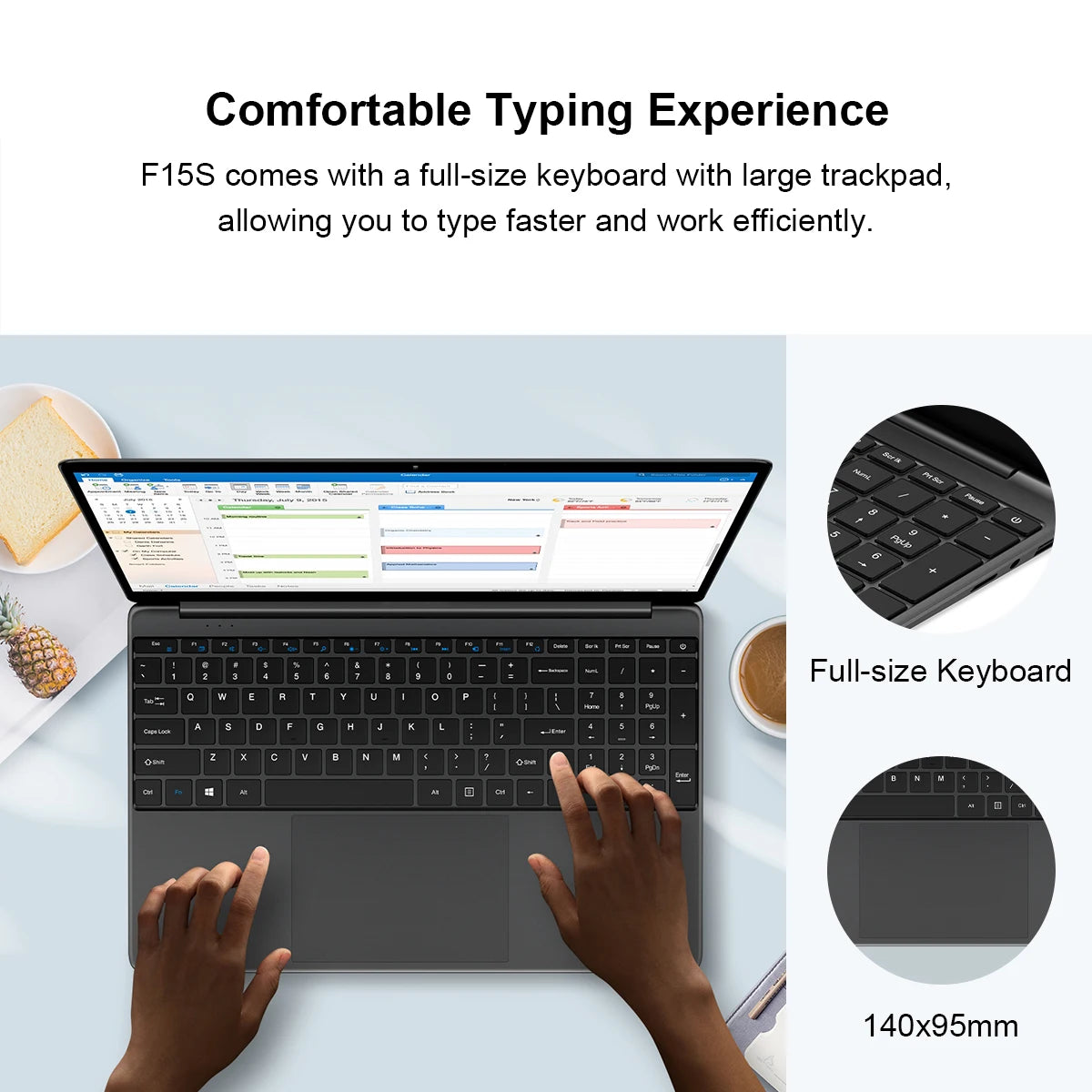 Teclast F15S laptop, 15,6 inch, 6GB/8GB RAM, 128GB ROM, Celeron J3455/N4020/N3350, Windows 10 OS, 1920x1080 IPS, UHD 500 GPU, Du - ALPENZO