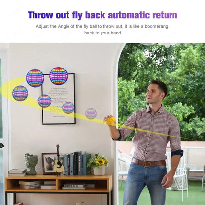 Magic Flying Ball Pro Mini Lighting With LED Lights Remote Control Hand Controlled Boomerang Spinner Toys for Adults Kids Gifts ALPENZO
