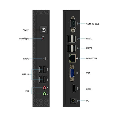 TexHoo Mini PC Computer Intel Core i7 i5 Processador ITX Windows 10 Pro Thin Client Industry COM SSD Bluetooth WIFI Brand New - ALPENZO