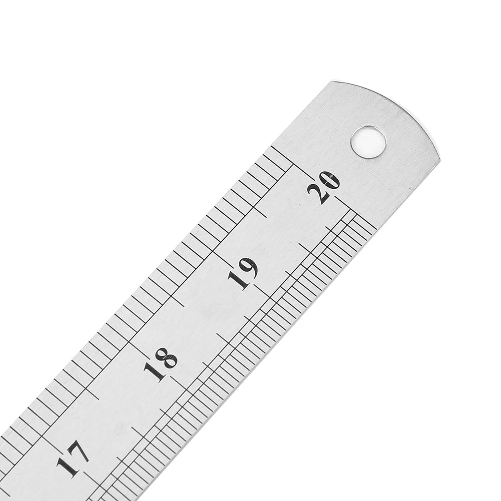 Stainless Steel Metal Straight Ruler Precision Double Sided Precision Measuring Tool Scale Metric Ruler Accessories 15-40cm ALPENZO