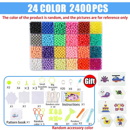 Handmade Magic Water Fuse Beads Creative Beads DIY Art Crafts Toys Magic Water Sticky Beads Sensory Toys Set with Accessories ALPENZO