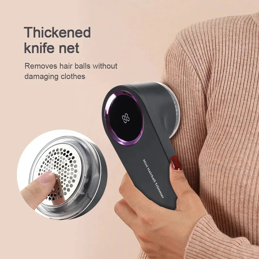 Small Home Clothes Shaving Machine Rechargeable Hair Ball Trimmer Pill Removal Intelligent Digital Display Lints Shaver Trimmer - ALPENZO