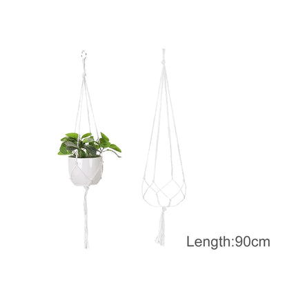 Hanging Plant Handmade Macrame Plant Hanger Flower Pot Planter Hanger Wall Decor Courtyard Garden Hanging Planter Hanging Basket - ALPENZO