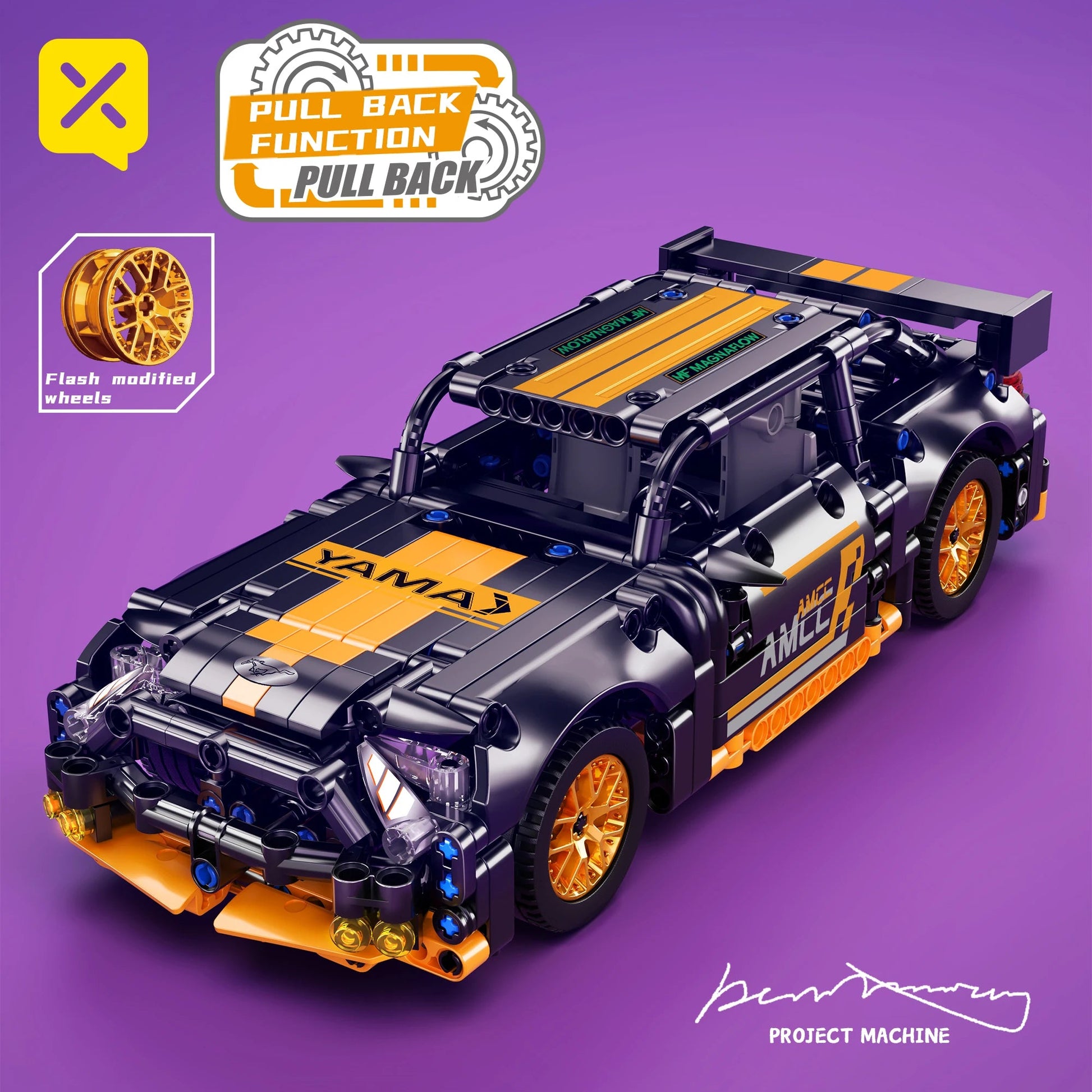 ToylinX 1/18 Sports Car Series Collectible Car 520pcs Building Technology Model Boy Kids Educational Racing Toy for Festive gift ALPENZO