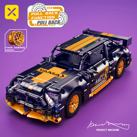 ToylinX 1/18 Sports Car Series Collectible Car 520pcs Building Technology Model Boy Kids Educational Racing Toy for Festive gift ALPENZO