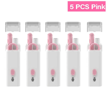 7-in-1 Computer Keyboard Cleaner Brush Screen cleaning Spray Bottle Set Earphones Cleaning Pen Cleaning Tools Keycap Puller ALPENZO
