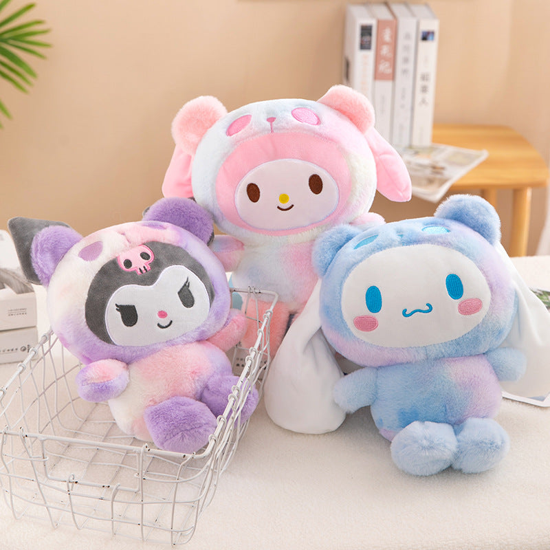 Sanrio 25Cm Anime Sanriod Toys Kawaii Kuromi  Cinnamorol Plush Soft Stuffed Animals Doll Plushie Pillow Children's Toys Gifts ALPENZO