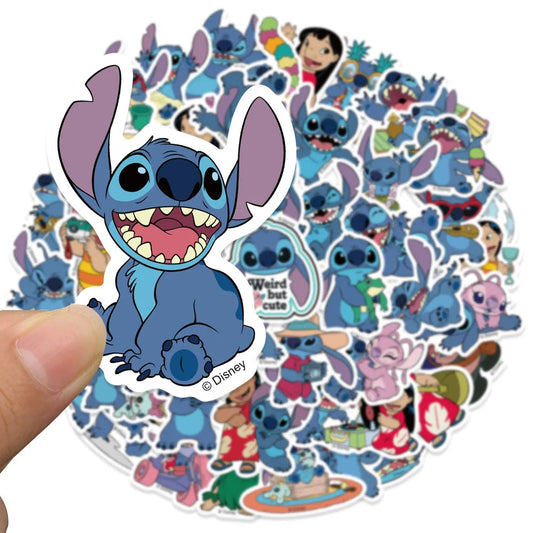 51PCS  Cute Cartoon Lilo & Stitch Stickers DIY Diary Laptop Luggage Skateboard Graffiti Decals Fun Classic Toy ALPENZO