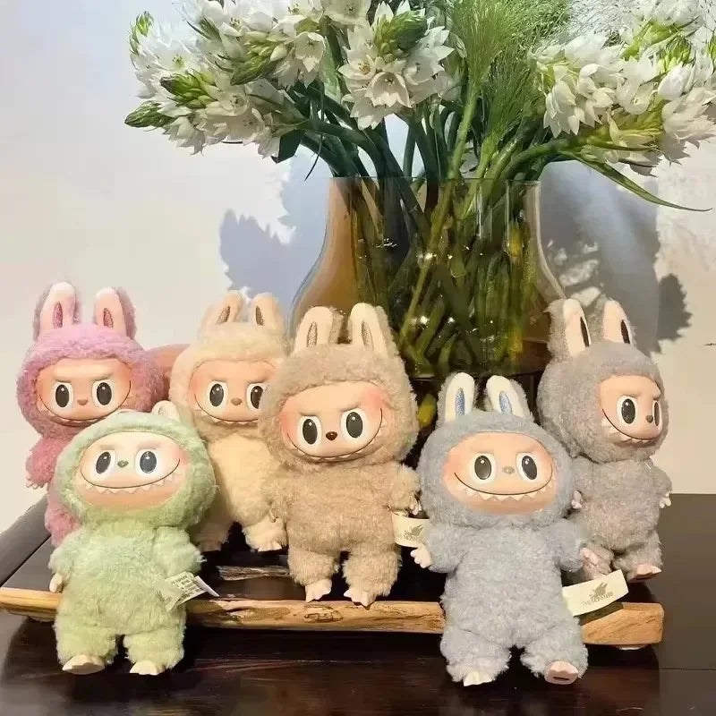 Cute Labubu The Monsters Heartbeat Macaron Enamel Face Cute Stuffed Pvc Figurine Tabletop Ornament Kawaii Toy Kids Birthday Gift ALPENZO