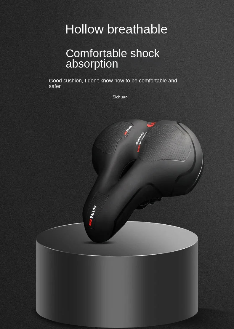 ESLNF Hollow Breathable Bicycle Saddle MTB Road Bike Saddle Shock Absorbing Comfortable Big Butt Bike Seat Bicycle  Accessories