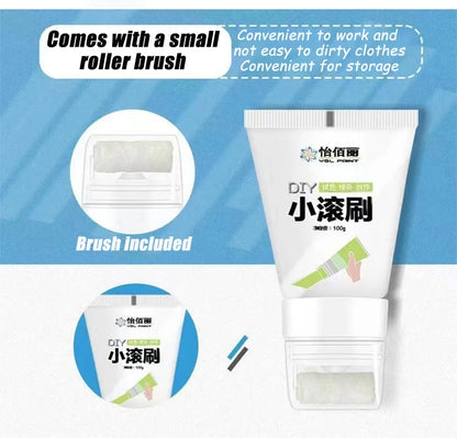 100g White Pink Wall Small Roller Brush Paint Interior Wall Repair Household Wall Graffiti Repair Environmental Protection Paint - ALPENZO