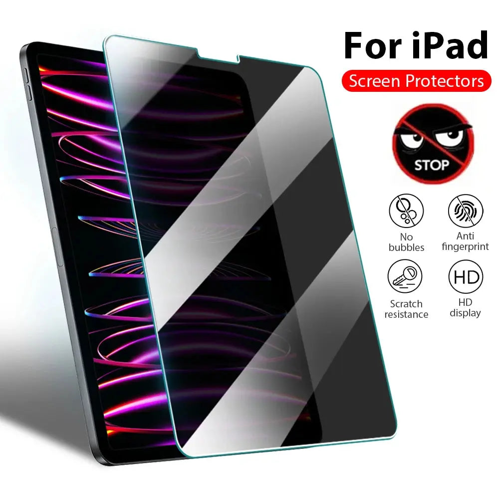 Privacy Glass For iPad Pro 12.9 12 9 11 6th 9th 10th 10 Gen Screen Protector For iPad Air 5 4 7th 8th 10.2 Mini 6 Anti-peep Film - ALPENZO