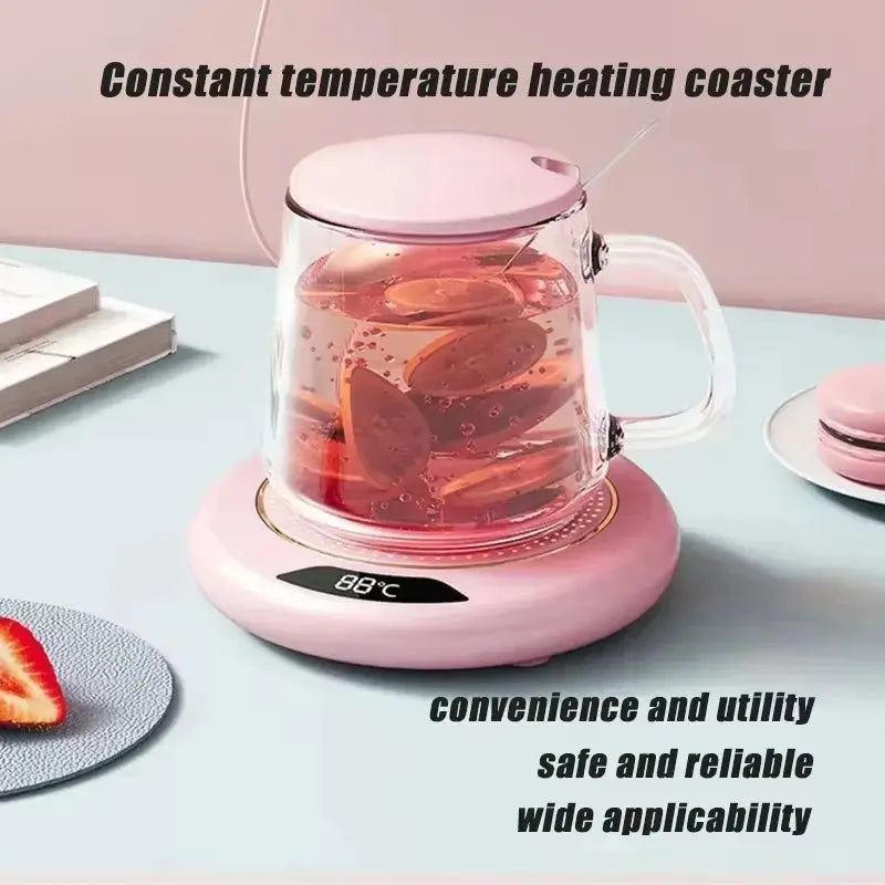 Thermostat Coaster USB Home Heating Coaster 3-speed Adjustment Heating 55 Degrees Constant Temperature - ALPENZO