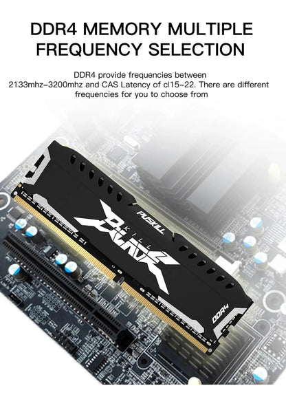 PUSKILL Memória RAM DDR4 16GB 8GB 1.2V 3200MHz 2666MHz Desktop Computer UDIMM Cooling Vest Memory Memoria - ALPENZO