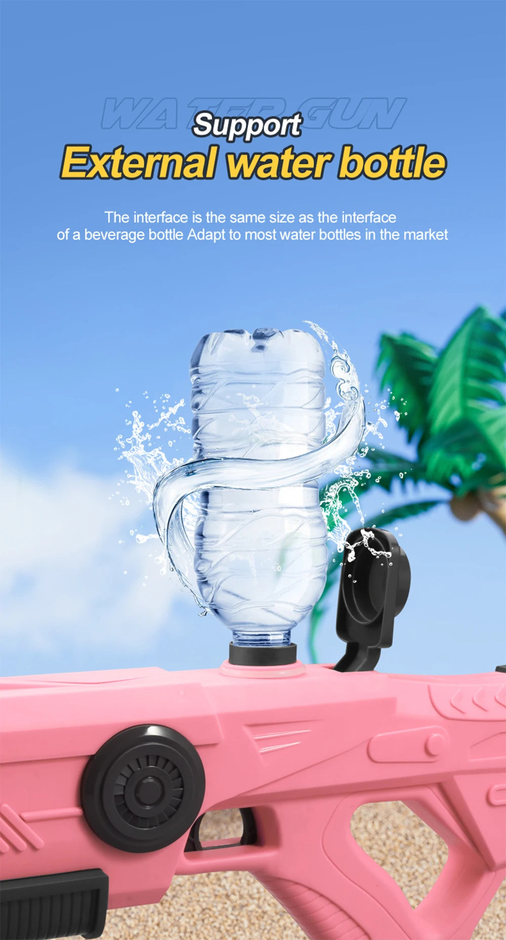 Electric Automatic Water Storage Gun Toys Portable Children Summer Beach Outdoor Fight Fantasy Spray Gun Toys Boy Kid Adult Game ALPENZO